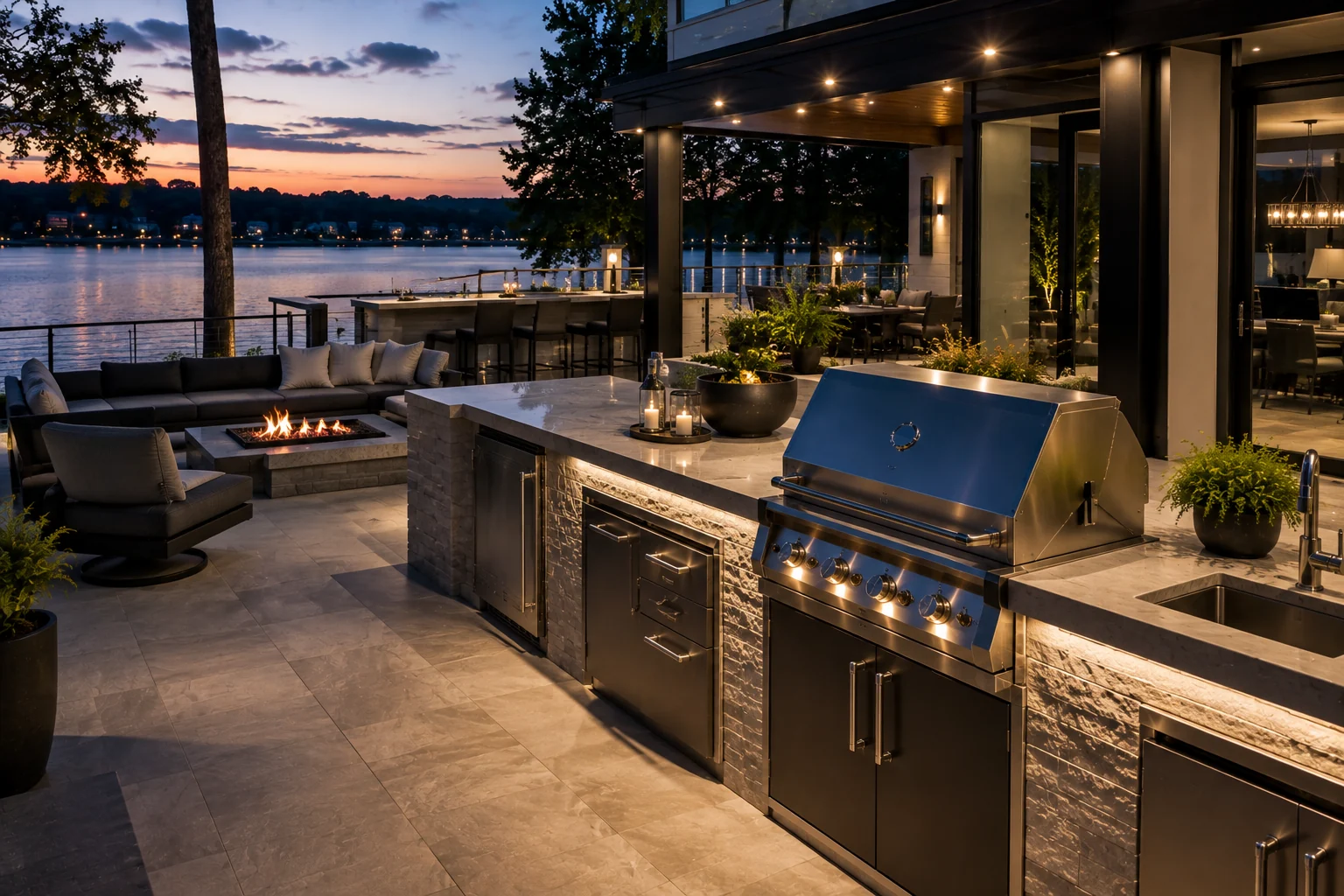 Covered pavilion kitchen idea